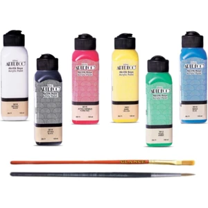 Artdeco 140 ml Akrilik Boya Ana Renkler 6'lı Fırça Hediyeli