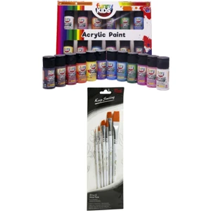 Rich Funny Kids 20 ml 12 Li + Rich Keep Smıle Karma Fırça Seti 6 Lı Set