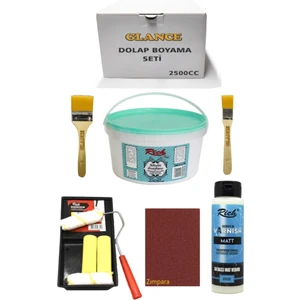 Rich 2500 cc 3,5kg Multi Surface Antik Beyaz Dolap Boyama Seti Mobilya Boyama Mat Vernik Tavaruloset