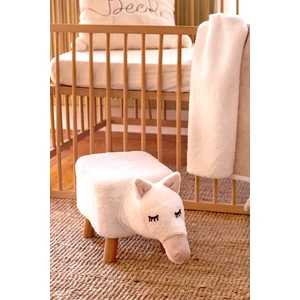 Yıkanabilir Kılıflı Tabure Bebek Çocuk Oyun Koltuğu Sandalye Ahşap Ayaklı Puf Fluffy Zoo Camel