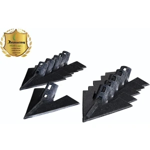 Çelik 6 mm Kültivatör Pabucu 11 Adet - 24 cm Kaz Ayağı Bıçağı