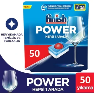 Power Hepsi Bir Arada 50 Tablet Bulaşık Makinesi Deterjanı