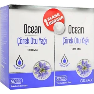 Ocean Çörek Otu Yağı 1000 mg 60 Kapsül - 1 Alana 1 Armağan
