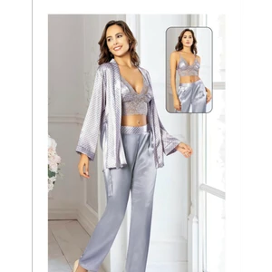 Saten Bustiyerli Pijama Takimi 5050