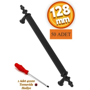 Eco Shop 128 mm Polimer Dolap Kulpu 50 Adet Vidalı - 4X100 Tornavida Hediyeli