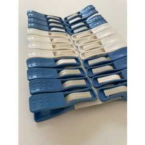 Up Home 48 Adet Mandal Kırılmaz Mandal Yaysız Mandal Paslanmaz Mandal Mavi-Beyaz