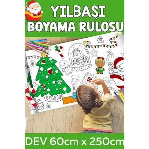 Bebek ve Çocuk Yılbaşı Hediyesi Dev Boy Kreş Çocuk Aktivite ve Boyama Kağıdı