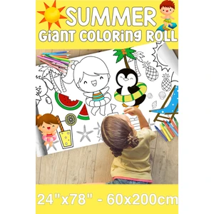 Yaz Dev Boy Boyama Kağıdı - Farm Kids Coloring Roll - Giant Painting Paper Roll For Kids