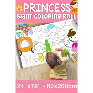Prenses Dev Boy Boyama Kağıdı - Farm Kids Coloring Roll - Giant Painting Paper Roll For Kids
