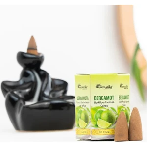 Bergamot Aromalı Geri Akışlı Organik Şelale Tütsü (Backflow)