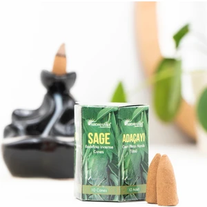 Sage Geri Akışlı Organik Şelale Tütsü (Backflow)