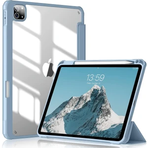 Apple Ipad Pro 4. Nesil M2 2022 11 Inç Kılıf Standlı Kalem Koyma Yeri Uyku Modlu Kapak