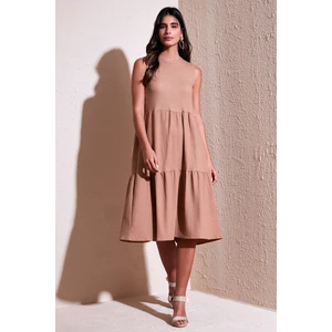 Regular Fit Kolsuz Midi Elbise Kadın Elbise 5865658