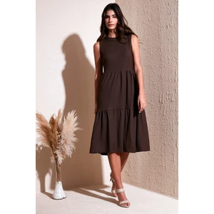 Regular Fit Kolsuz Midi Elbise Kadın Elbise 5865658