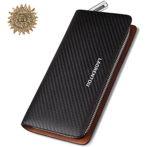 Valdone Fermuarlı Hakiki Deri İtalyan Malı Toscana Desenli Uzun Erkek Cüzdan - Kartlık