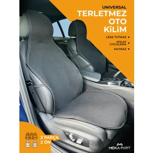 Meka Part Terletmez Kilim 2'li Oto Kilim Siyah Universal Kilim-Kılıf 2 Parça Ön