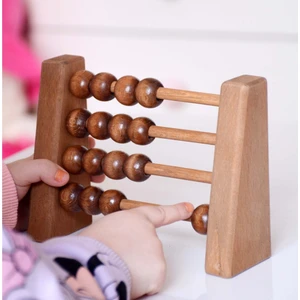 Doğal Sağlıklı Ahşap Abaküs Oyuncak, Montessori Toys, Çocuk ve Odası Ahşap DEKOR-5016