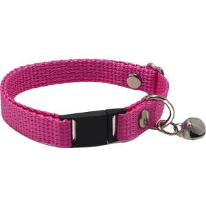 Kedi Boyun Tasması Güvenlik Kilitli Ayarlanabilir Zilli-1cm En Ölçüsü-Siyah-Sarı-Kırmızı-Mavi-Pembe