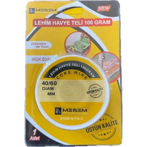 Meşem Lehim Teli - Elektronik Lehimleme Için Yüksek Kaliteli Lehim Teli (100 Gram, 1.00 Mm)