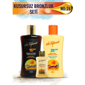 Eda Taşpınar Kusursuz Bronzluk Seti No:26 Beyaz Ten SPF20 & Koruyucu Spf 15 & Mini Işıltılı 50 ml