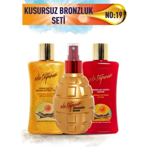 Eda Taşpınar Kusursuz Bronzluk Seti No:19 Bronzing Bomb & Yoğun Işıltılı Spf0 & Koruyucu Losyon