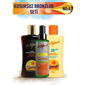 Eda Taşpınar Kusursuz Bronzluk Seti No:4 Yoğun Bronzlaştırıcı Spf0 & Beyaz Ten SPF20 & Biotin Saç Spreyi
