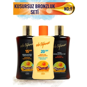 Eda Taşpınar Kusursuz Bronzluk Seti No:9 Yoğun Bronzlaştırıcı Spf0 & Koruyucu SPF15 & Beyaz Ten SPF20