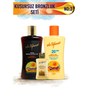Eda Taşpınar Kusursuz Bronzluk Seti No:3 Yoğun Bronzlaştırıcı Spf0 & Beyaz Ten SPF20 & Mini Işıltılı 50 ml