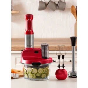 1,5 Lt Cam Hazneli Inox Gövde Premium 2000W Turbo , 4 Kanatlı Çelik Bıçak Mutfak Robotu & Blender + Onerous Hassas Tartı