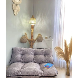 Kalorifer Önü Palet Üstü Yer Minderi Balkon Minderi 2 'li Premium Takım Puf 70X100CM