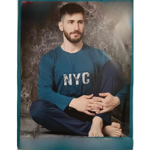 Erkek Süprem Bisiklet Yaka Ince Uzun Kol Pijama Takımı P300/98 - 1 Adet