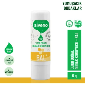 %100 Doğal Dudak Koruyucu Bal Bitkisel Lipbalm Dudak Kremi Nemlendirici Parlatıcı Onarıcı 6 G