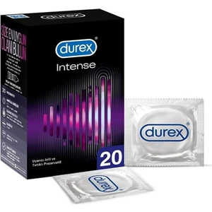Intense 20'li Uyarıcı Jelli ve Tırtıklı Prezervatif