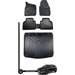 Fiat Egea Cross 3D Kauçuk Oto Paspas ve Bagaj Havuzu Set