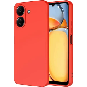 Case World Caseworld Xiaomi Redmi 13C Kapak Kamera Korumalı Içi Kadife Lansman Silikon Kılıf - Kırmızı