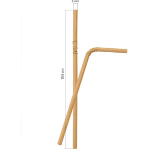 Körüklü Kraft Kağıt Pipet 6MMx19,5cm - 100 Adet