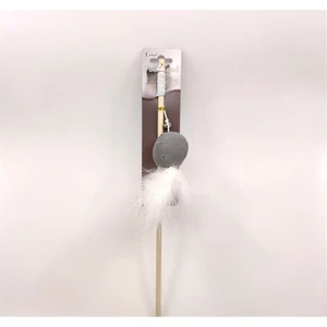 Tüylü Peluş Çıngıraklı Catnipli Kedi Oltası 46 cm
