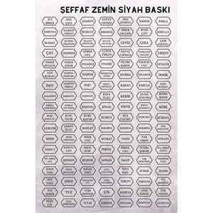 Netsan Etiket Şeffaf 126Adet Kavanoz Etiketi