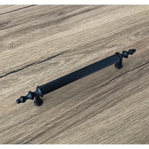 Mat Siyah Mobilya Dolap Mutfak Çekmece Kulpu 96 mm (9,6 Cm) 5 Adet