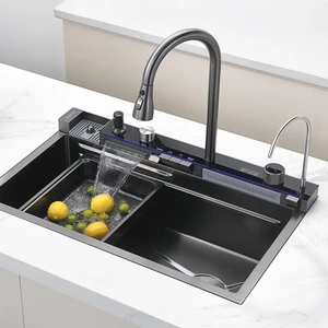 Teknolojik Akıllı Eviye Seti Kombine Ultimate Nano Siyah KRM1020-BL