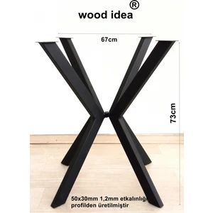 Wood Idea 73 cm Metal Ahtapot Masa Ayağı