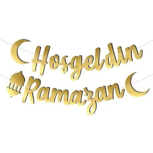 Hoşgeldin Ramazan Kaligrafi Banner Ramazan Süsleri