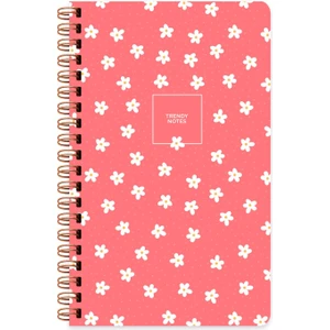 Keskin Color Sert Kapak Düz Spiralli Çiçek Defter Minik Papatya 13X21