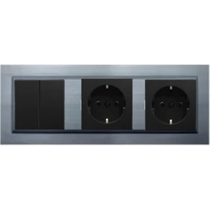 Quantum Gümüş 3'lü Set Komütatör, Topraklı Priz ve Topraklı Priz Set