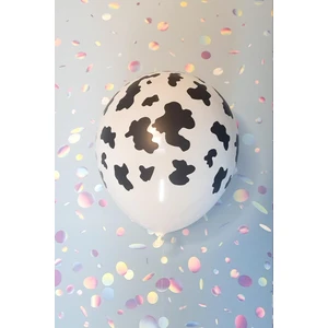 Inek Desen Baskılı Balonlar 12" Inç Balon Çiftlik Temalı Doğum Günü Balonları 10 Lu