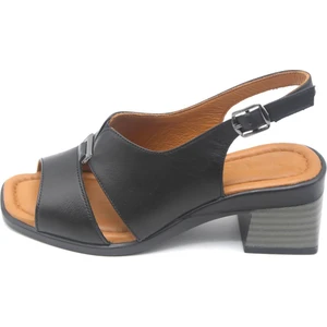 2311510 Kadın Deri Topuklu Sandalet