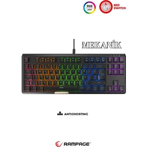 Claw Red Switch Rainbow Tkl Mekanik Gaming Oyuncu Klavye ( Anti-Ghosting )