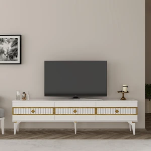Nora Tv Sehpası (Alt Modül) Beyaz-Altın