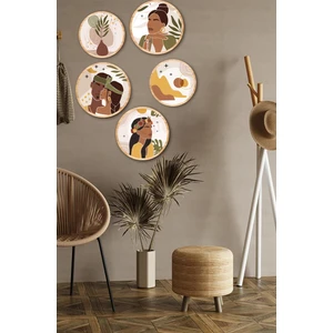 Dekorize Mdf 5 Parça Çerçeve Görünümlü Tablo Set 5005