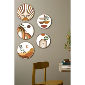 Dekorize Mdf 5 Parça Çerçeve Görünümlü Tablo Set 5005